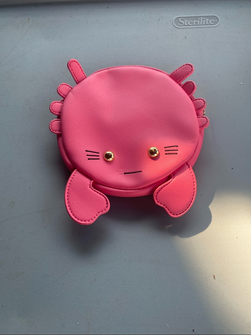 Betsey Johnson Pink Crab Coin Purse Wristlet